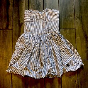 Abercrombie & Fitch Striped Summer Strapless Dress